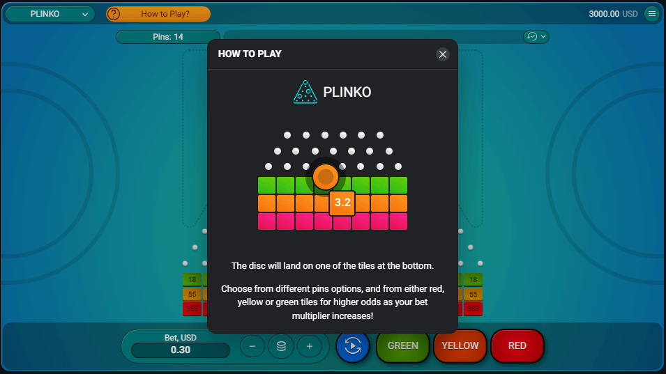 Plinko móvel